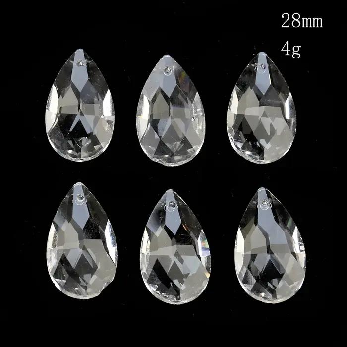 Pendentif en forme de larme d'ange en cristal, 10 pièces, Laser, prisme, lustre, breloque aurore, at