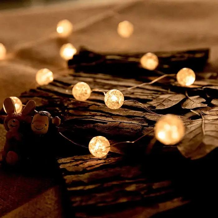Guirxiété lumineuse LED dégradée, à piles, décoration de Noël, mariage, arbre de Noël, décor du Nouv