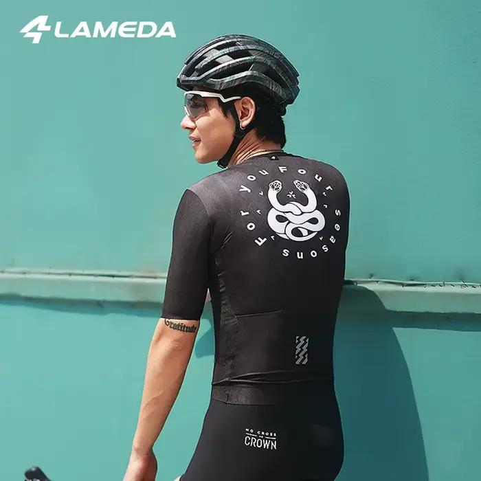 LAMEDA Maillot de cyclisme pour homme à manches courtes respirant à séchage rapide