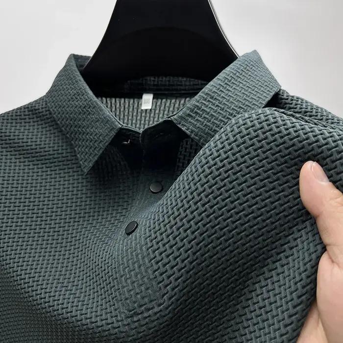 【Haute qualité】 M-4XL été nouveau T-shirt à manches courtes pour hommes POLO frais et respirant affaires décontracté