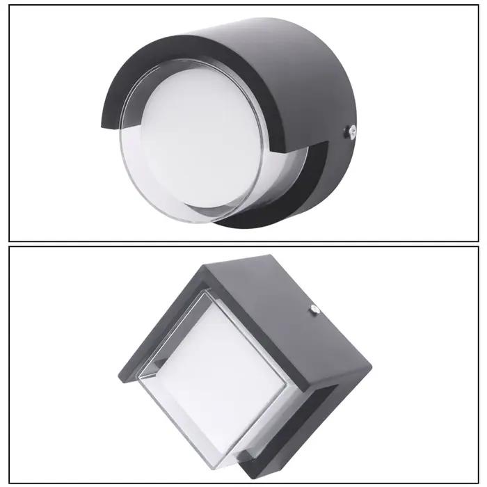 Applique Murale LED Noire Imperméable Conforme à la Norme IP65, Éclairage d'Extérieur, Idéal pour un