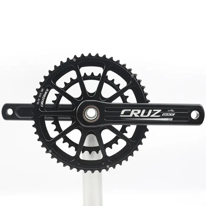 CRMERCEDES-Pédalier de vélo de route pliant à double plateau, vis BB, 155mm, 160mm, 165mm, 170mm, 17