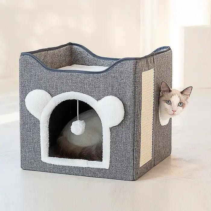 (LETO) Leto chat grattoir souffle 2 couches coussin coussin maison LCH-SF01