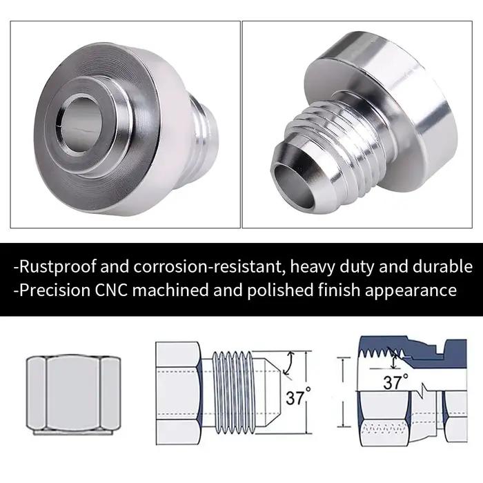 Adaptateur de raccord de soudure mâle droit en aluminium AN6 AN8 AN10, raccord de tuyau nitreux pour
