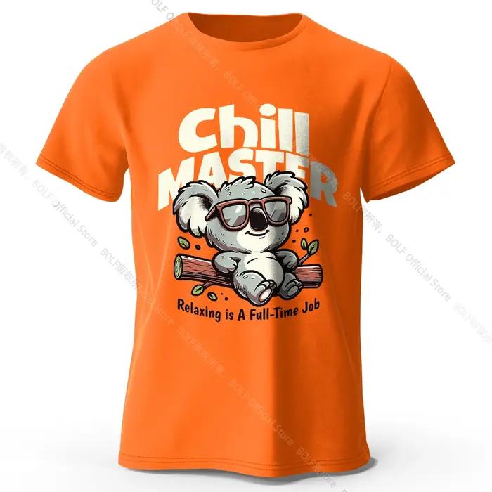 T-shirt animal fantaisiste peint à la main 100% coton pour enfants style dessin animé confortable décontracté océan de couleurs pour les quatre saisons