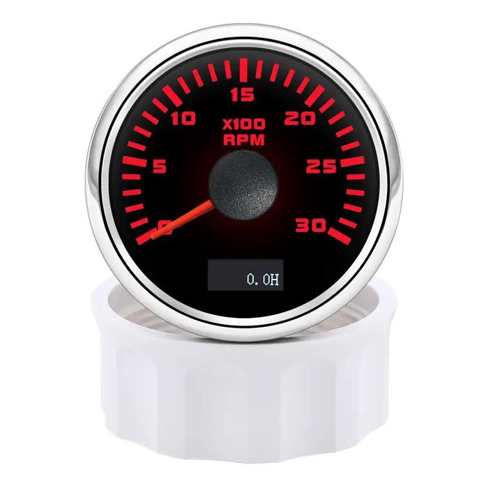 Tachymètre pour bateau, 3000/4000/6000/7000/8000 tr/min, 52mm, jauge horaire hors-bord, rpm, avec ré