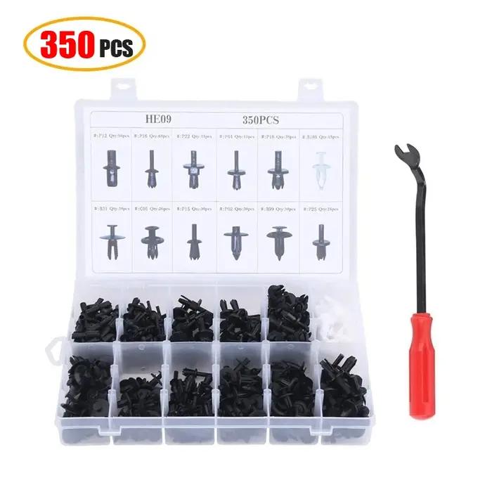 Ensemble de Clips de Fixation pour Voiture Kit de Corps Automobile Mixte Rivets en Plastique Clips pour Pare-Chocs Portes et Autres Pièces de Carrosserie Occasions Spéciales Personnalisation de Voitures