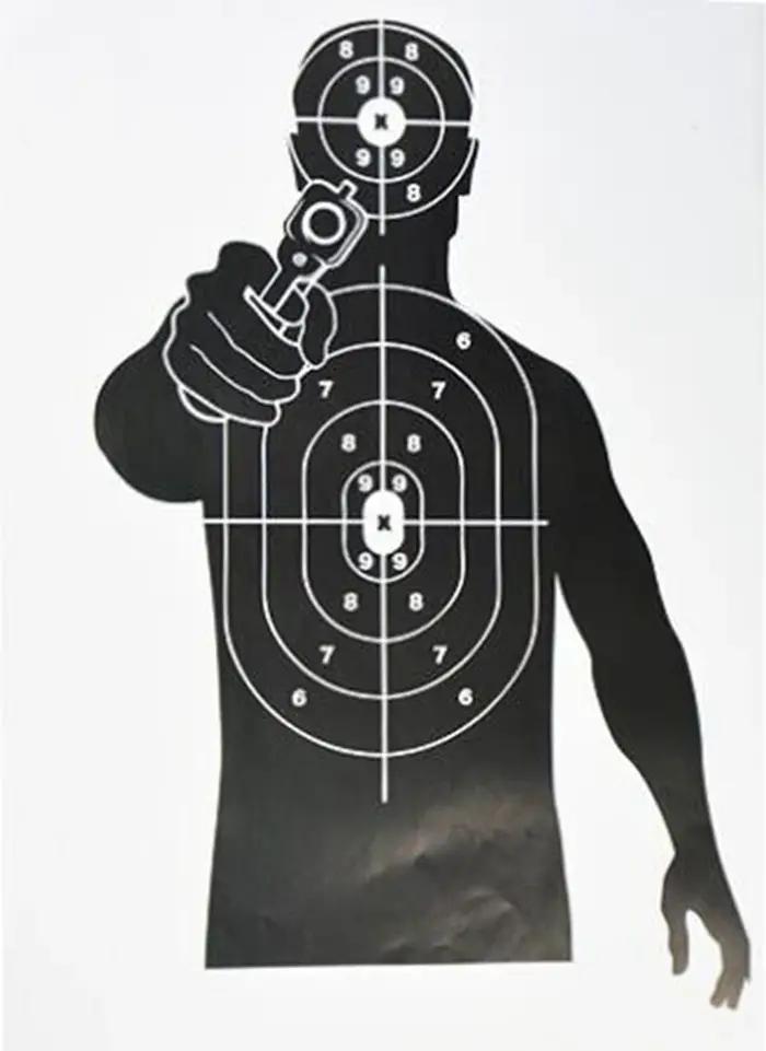 1 pièces papier cible de tir 45x32cm gamme de tir papier Silhouette cibles-pour armes à feu, pistolets, fusils, pistolet, pistolets BB, pistolet à Air comprimé