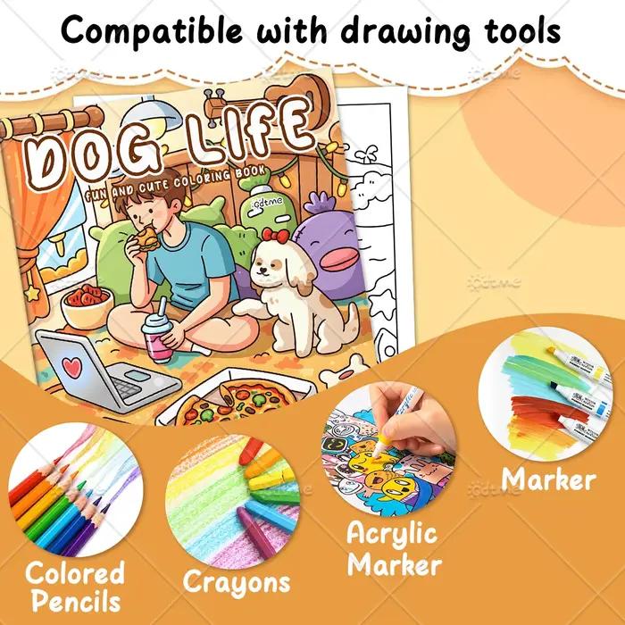 Livre de coloriage DOG LIFE pour adultes