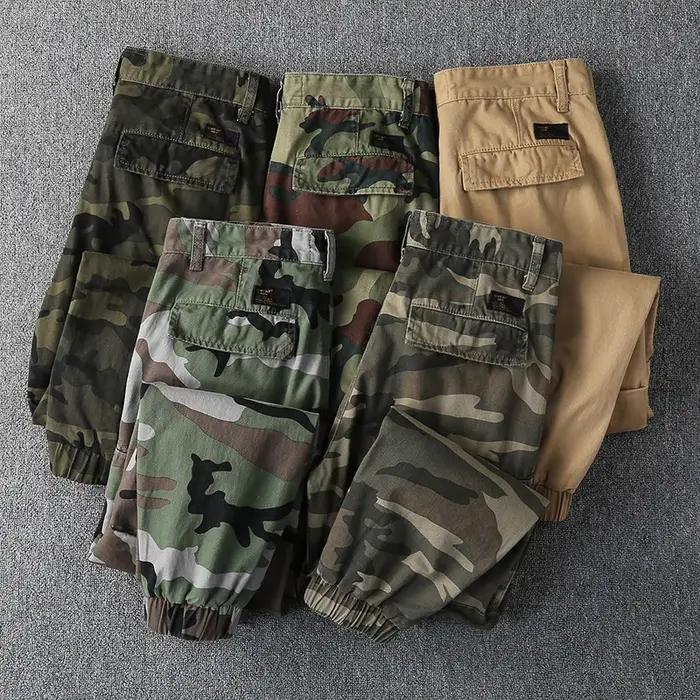 Pantalon cargo randonnée camouflage loose homme - Sport hiking chasse confortable