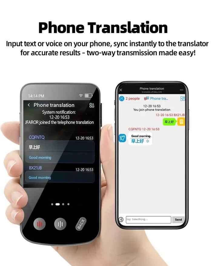 Traducteur MSAI T27 160 langues - Appareil traduction 4G avec SIM, 2+16GB et intelligence artificielle