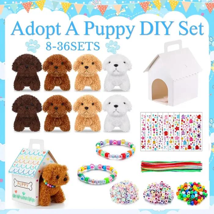 8-36 Sets Kit DIY de cadeaux de fête 'Adopte un chiot' pour anniversaire