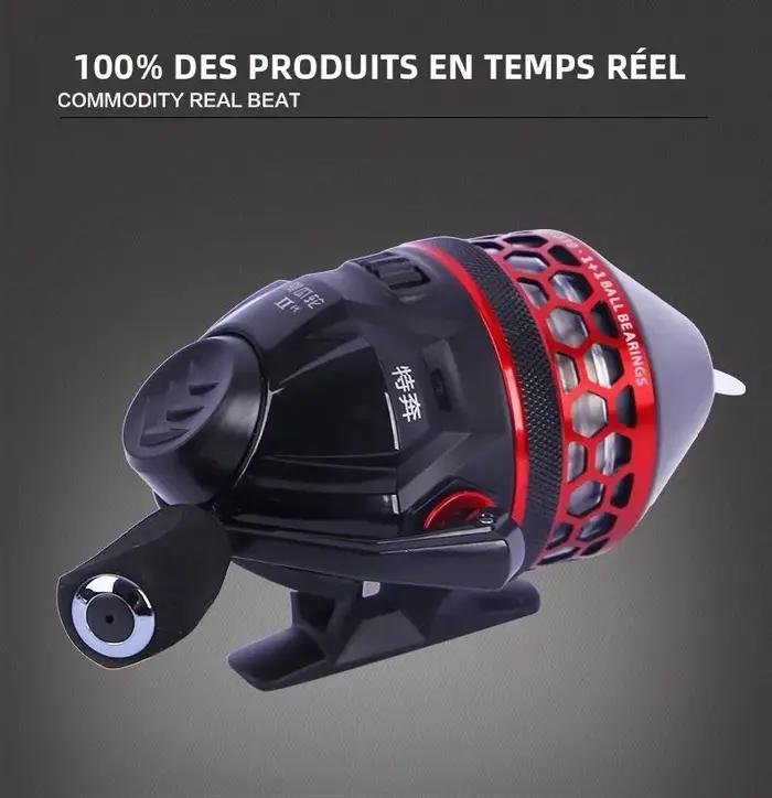 DEUKIO Moulinet de pêche à bobine fermée pour chasse avec arc composé et lance-pierre