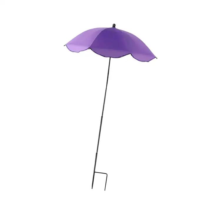 Parasol de jardin pour plantes en tissu résistant avec piquet en fer, installation facile, protection solaire pour plantes en pot, parterres de fleurs et légumes, ajout de style unique à votre extérieur