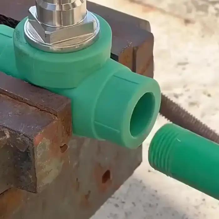 Kit d'outils de filetage de tuyaux robustes en PVC pour tuyaux PPR et MPP trois pièces mâle femelle polyvalents pour bricolage et rénovation