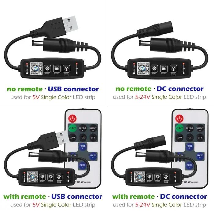 DC5-24V 5050 2835 variateur de contrôleur LED couleur unique pour bouton d'application Bluetooth tél