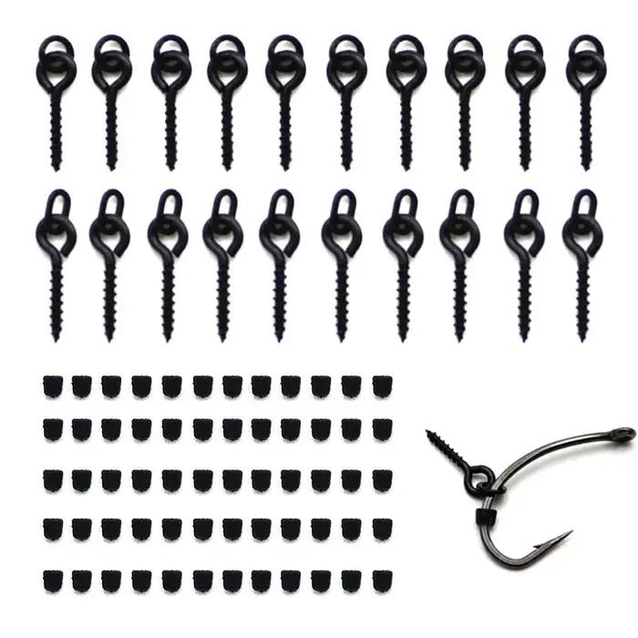 Hameçon de pêche à la carpe, crochet de connexion, perles pivotantes, ligne d-rig, aligneur, plates-