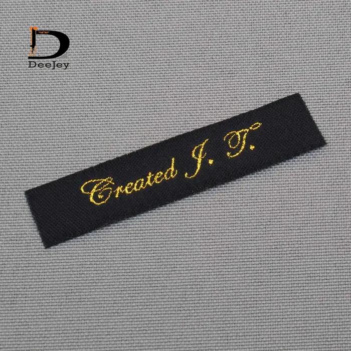 Étiquettes de vêtements de marque personnalisée brodées en coton polyester pour chaussures vêtements sacs avec logo privé lavable écologique pour occasions spéciales