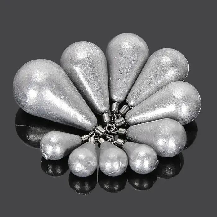 Plombs de pêche avec émerillons, pendentifs en plomb, goutte pivotante, 7.5g/15g/30g/45g/60g/75g/150