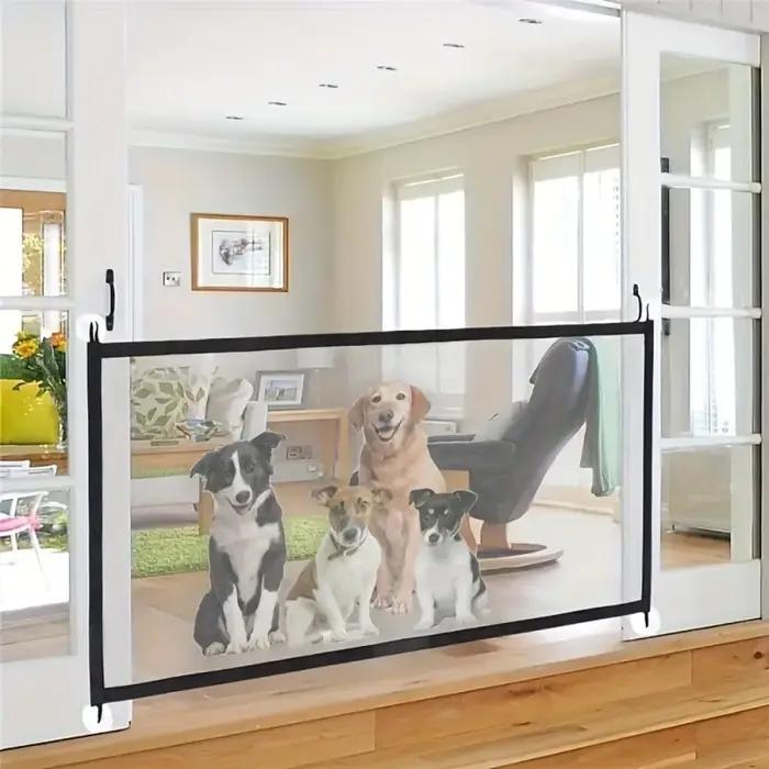 Clôture pour chien durable : Barrière intérieure à mailles fines pour la protection des balcons et des terrasses - Garde-corps de sécurité multi-usages pour animaux de compagnie