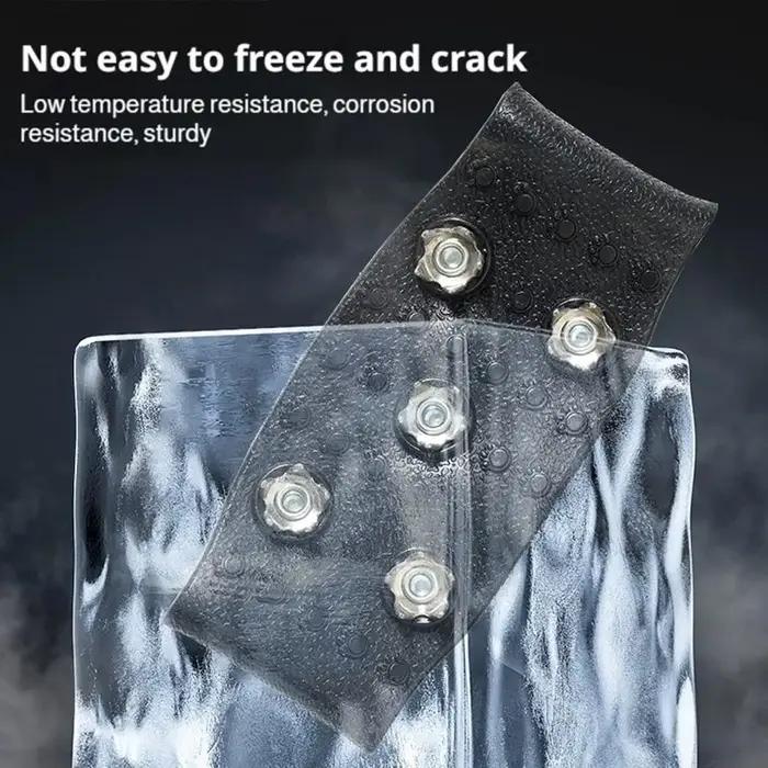 1 paire de Crampons réglables à 5 pointes, Crampons d'alpinisme en plein air unisexe, couvre-chaussures à griffes de neige, accessoires de marche et de randonnée