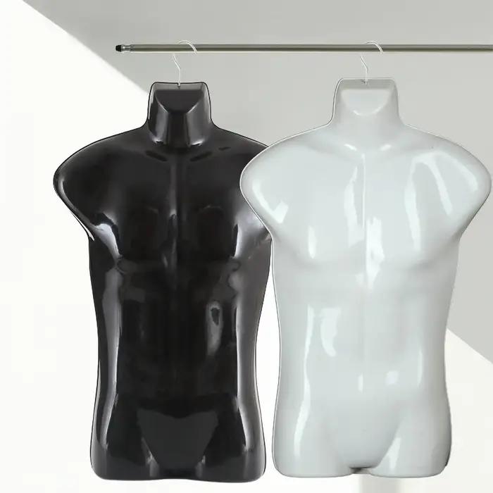 Mannequin Torse Masculin Robuste avec Crochet Rotatif pour Exposition de Vêtements Polyvalents Occasions Spéciales