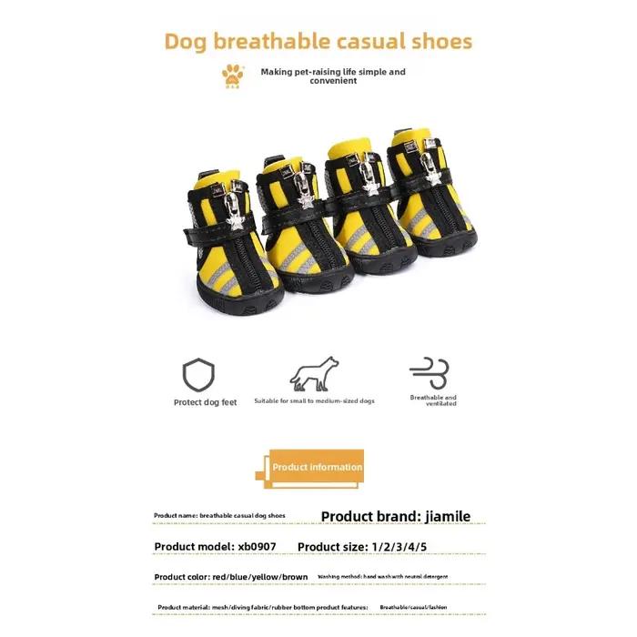 Chaussures pour chien JIAMEILE à rayures réfléchissantes