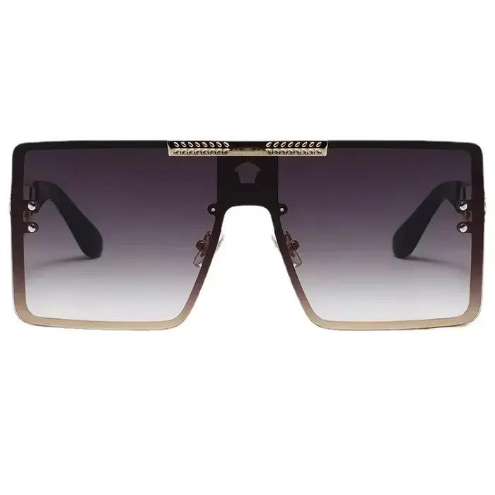 Nouvelle personnalité carré grandes lunettes De soleil Cool pour hommes femmes mode rétro luxe Desig