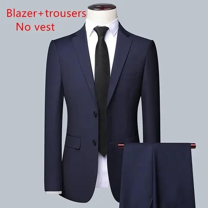 Costume d'affaires de couleur unie pour hommes