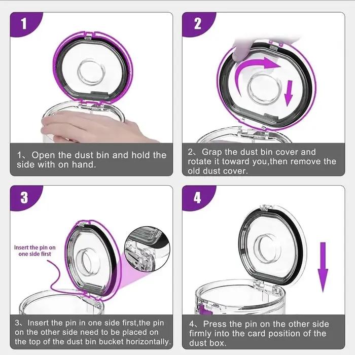 Couvercle de récipient à poussière, couvercle de sol et bague d'étanchéité pour aspirateur Dyson V7