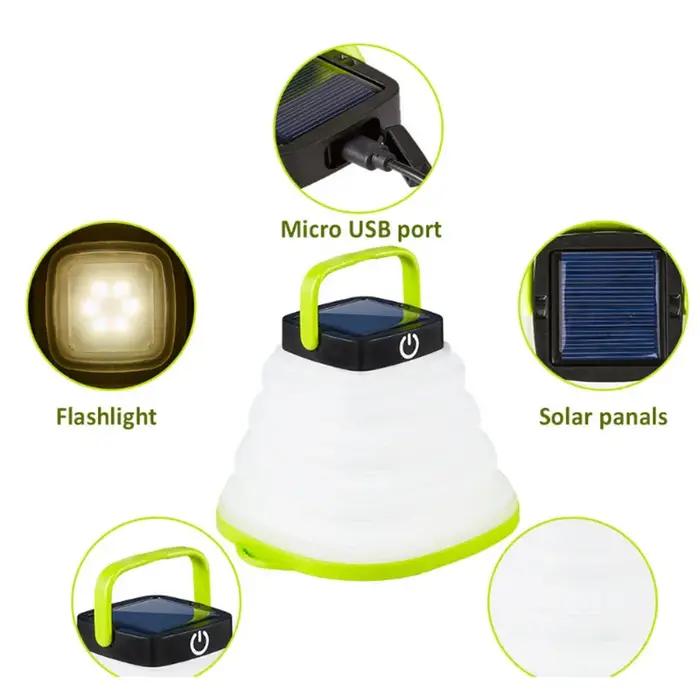 Lampe solaire LED d'extérieur, nouveauté et exotique, lanterne Portable pliable, lampe de Camping, R