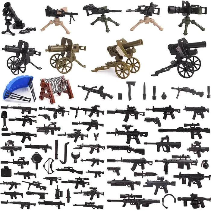 Pièces d'armes militaires, blocs de construction compatibles avec les armes, accessoires pour soldats, jouets de construction pour garçons, cadeaux d'anniversaire