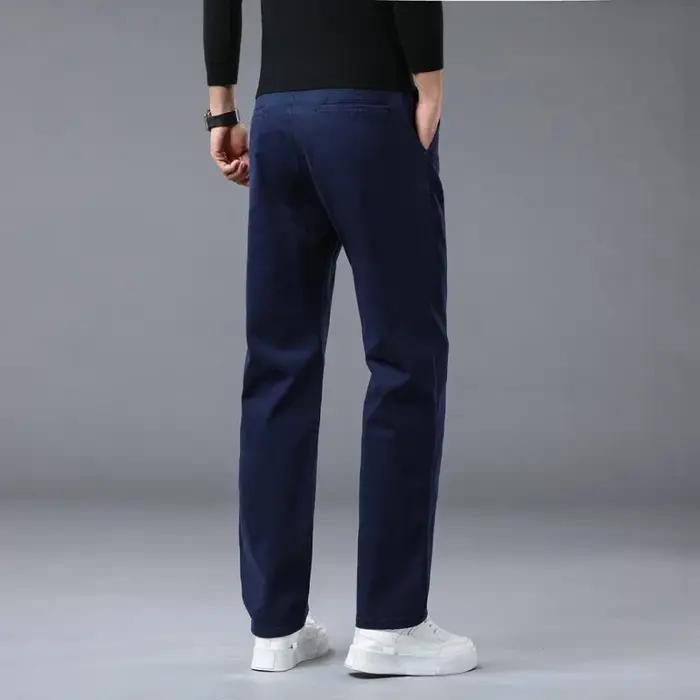 Pantalon chino homme extra long 190 cm été droit stretch coton bureau travail longueur jambe 115 cm