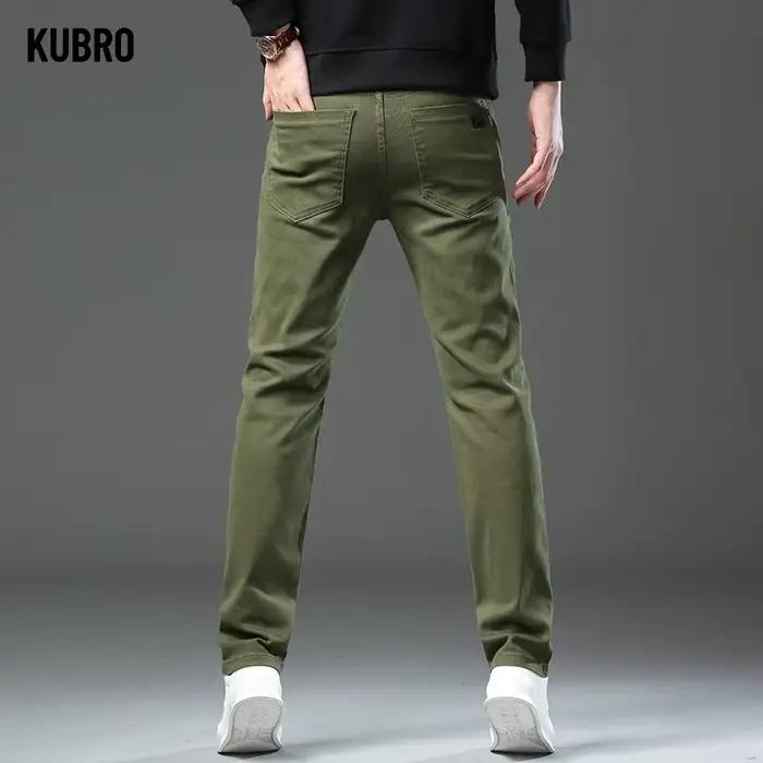 Mode ample droite affaires décontracté Stretch Denim pantalon homme marque pantalon 3 couleurs grand