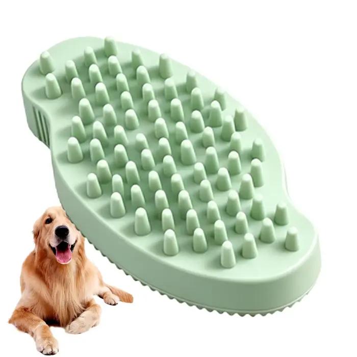 Brosse de bain pour chien avec poignée antidérapante