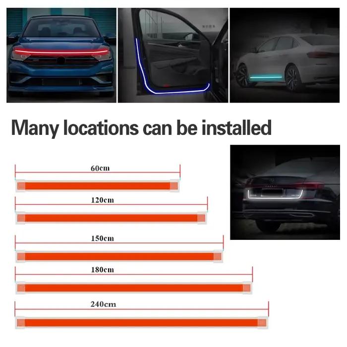 Feu antibrouillard LED DRL pour Ford Focus 2005 – 2022, démarrage universel, bande lumineuse décorat