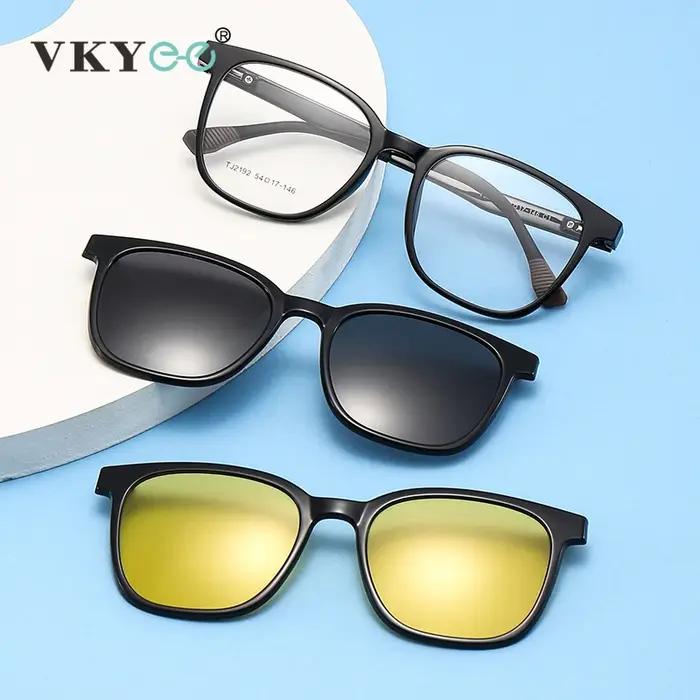 VICKY Flip-Up polarisé magnétique Clip-On lunettes de Prescription personnalisées femmes TR90 Vision