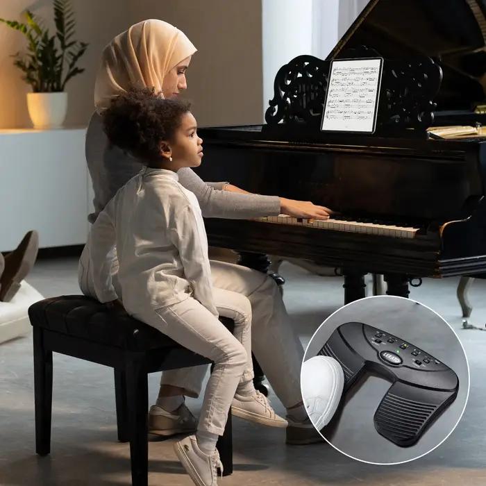Pédale de Retournement de Page Bluetooth LEKATO pour Musiciens Professionnels et Amateurs Occasions Spéciales Lecteur de Partitions Gestion de Bibliothèque de Musique