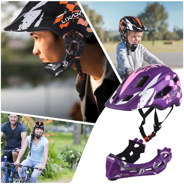 Casque de vélo intégral pour enfants, poignées amovibles, casque de vélo réglable, accessoires de vé
