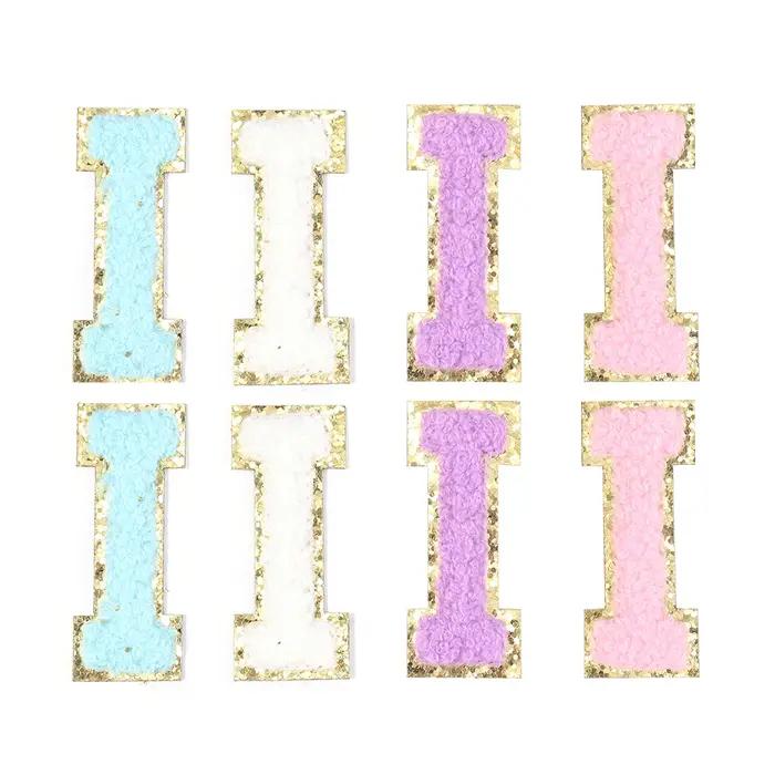 8Pcs / Lot Lettres de patch pour les vêtements Alphabet Lettre collante Sacs de vêtements Veste Embl