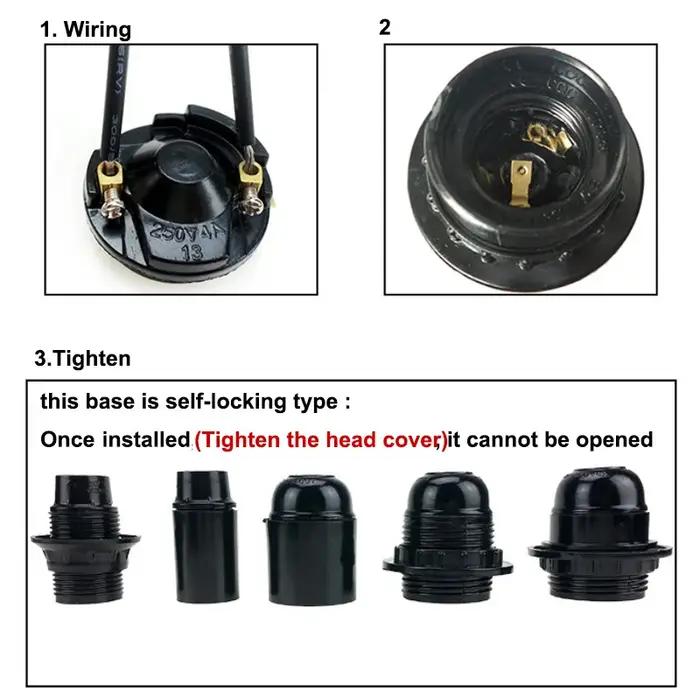 Connecteur de douille de base de lampe à vis semi-complète, accessoires de support d'ampoule, lumina