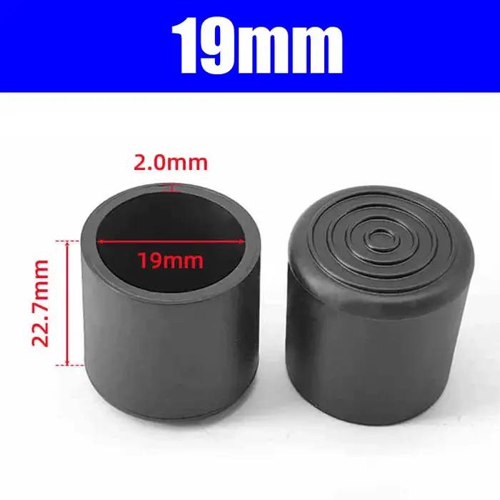 Juste de protection ronde en caoutchouc souple PVC noir