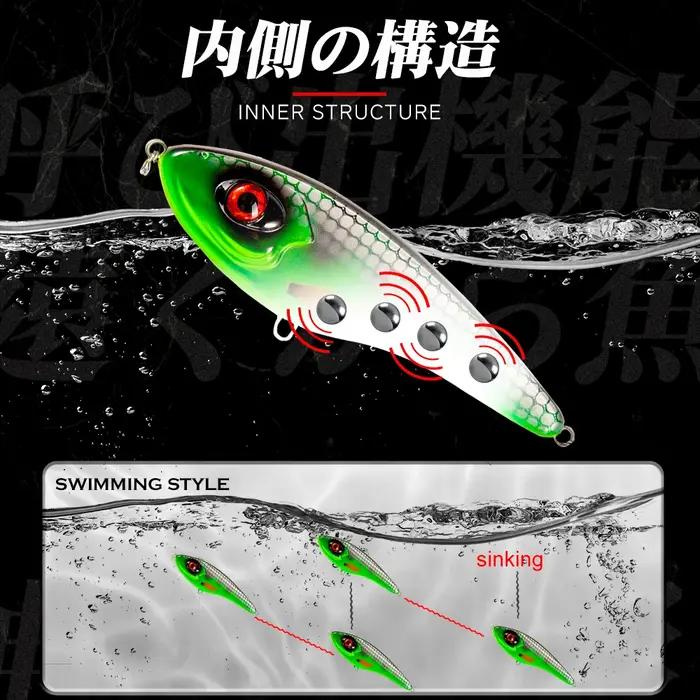 Leurre Hunthouse Musky Buster Jerkbait 115mm/145mm avec vibrations puissantes et sonorité forte pour la pêche en mer et sur la plage
