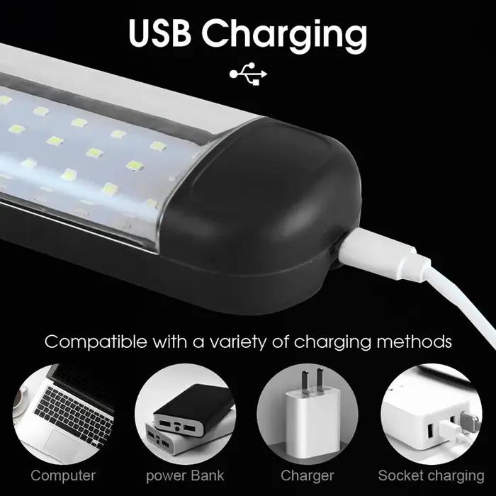 Lampe de travail LED Rechargeable, Base magnétique, étanche, 3 Modes, lampe de poche LED, lumière d'