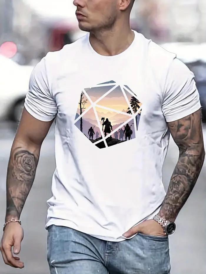 T-shirt imprimé Viking People On A Dice pour hommes