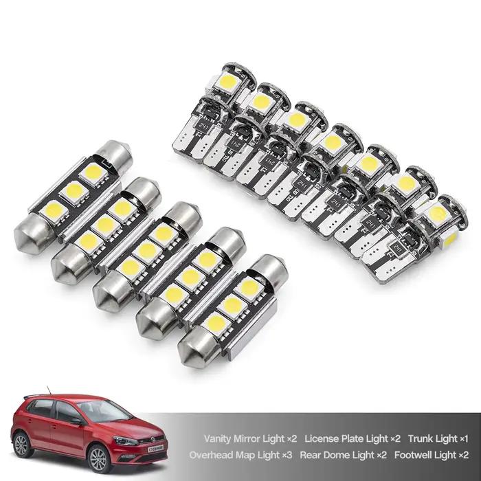 Pour 2009 2010 2011 2012-2017 VW Polo GTI MK5 6R 6C 61 Canbus Led Ampoule Intérieure Kit Dôme Blanc