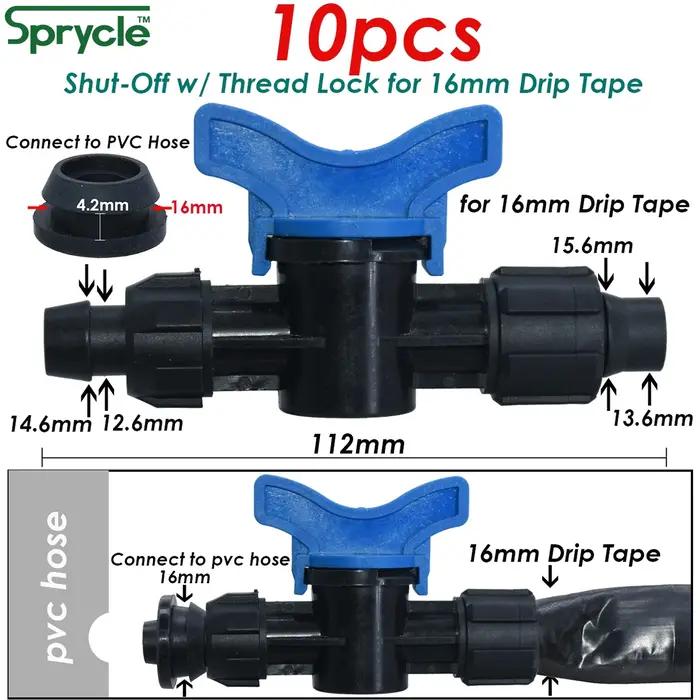SPRINCLE-Connecteur en T pour tuyau d'arrosage de jardin, 5/8, ruban d'irrigation, joint de tuyau de