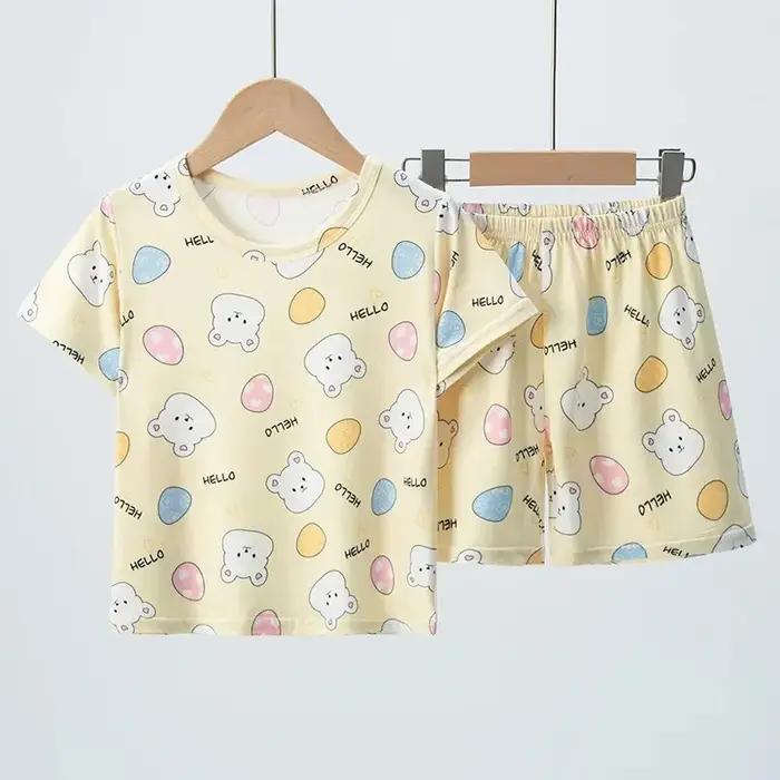Vêtements d'été pour enfants, Short à manches courtes, costume 2 pièces pour garçons et filles, cost