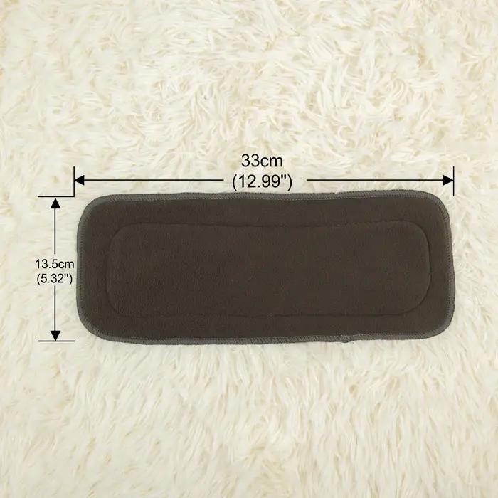 (10 pièces/lot) ALVABABY 4 couches insert de charbon de bambou haute qualité insérer de couche pour
