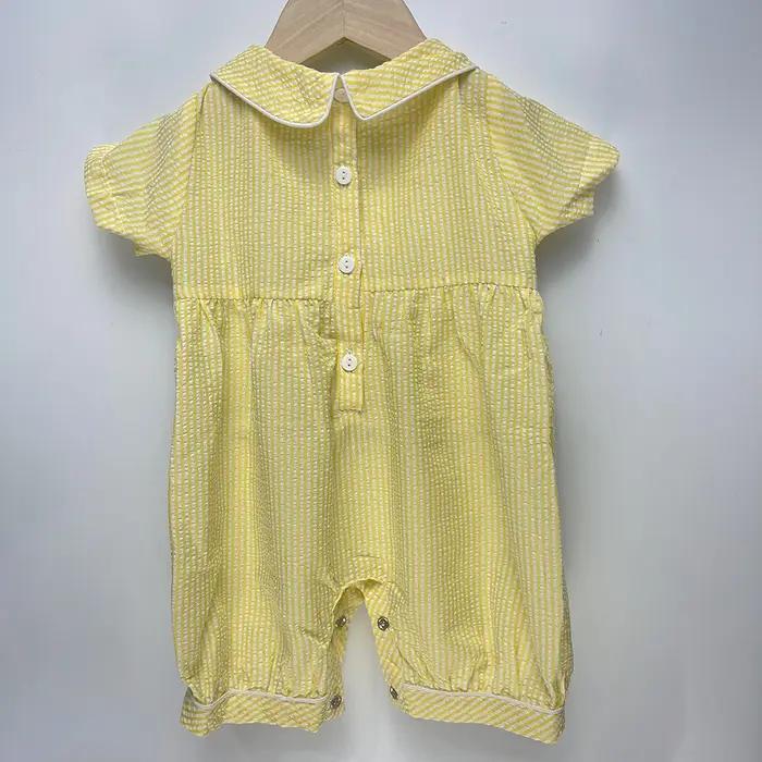 Combinaison d'été en coton à manches courtes pour garçons et filles, vêtements de boutique pour enfa